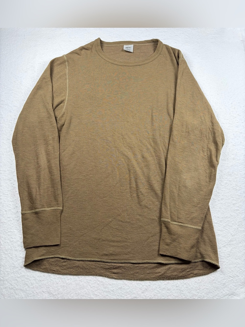 Vintage Duofold 2-Layer Thermal Shirt Men's Size S Brown Wool Blend Made in USA